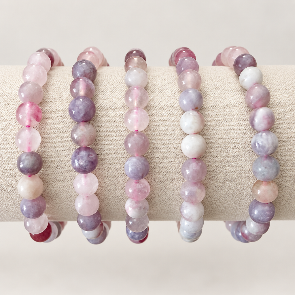 Pink Tourmaline Crystal Bracelet - 6mm