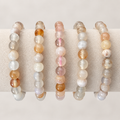 Sakura Agate Crystal Bracelet - 6mm