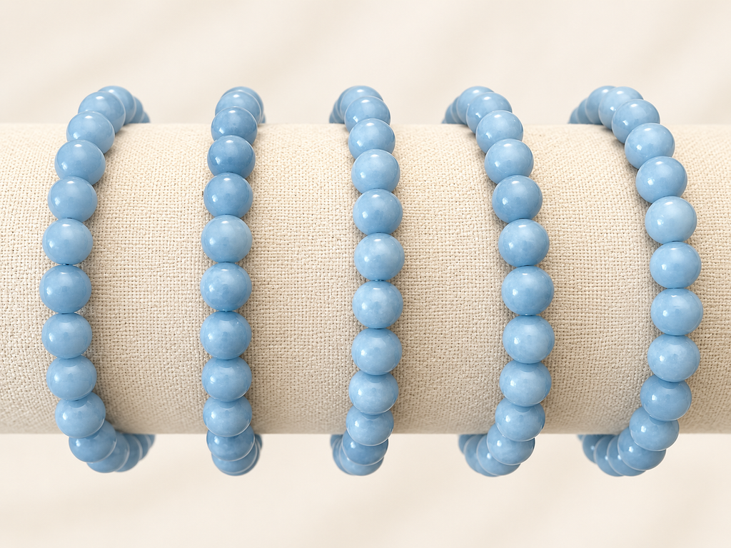 Angelite Crystal Bracelet - 6mm