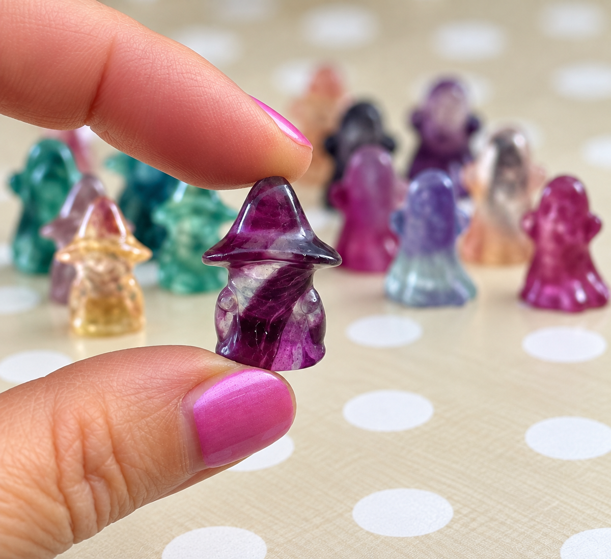 Mini Fluorite Witches and Ghosts - Choose Your Style