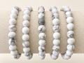 Howlite Crystal Bracelet - 6mm