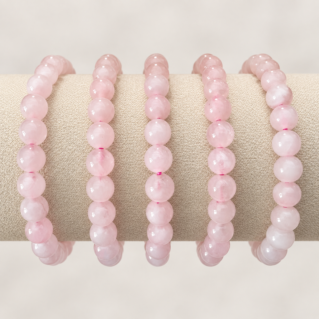 Rose Quartz Crystal Bracelet - 6mm