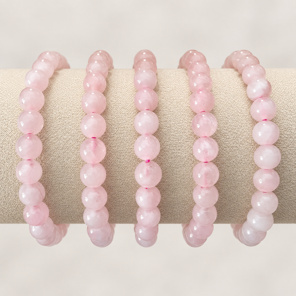 Rose Quartz Crystal Bracelet - 6mm
