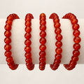 Carnelian Crystal Bracelet - 6mm