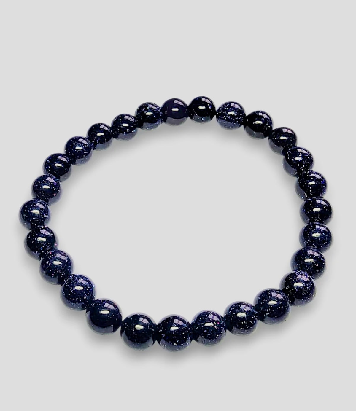 Blue Goldstone Crystal Bracelet - 6mm