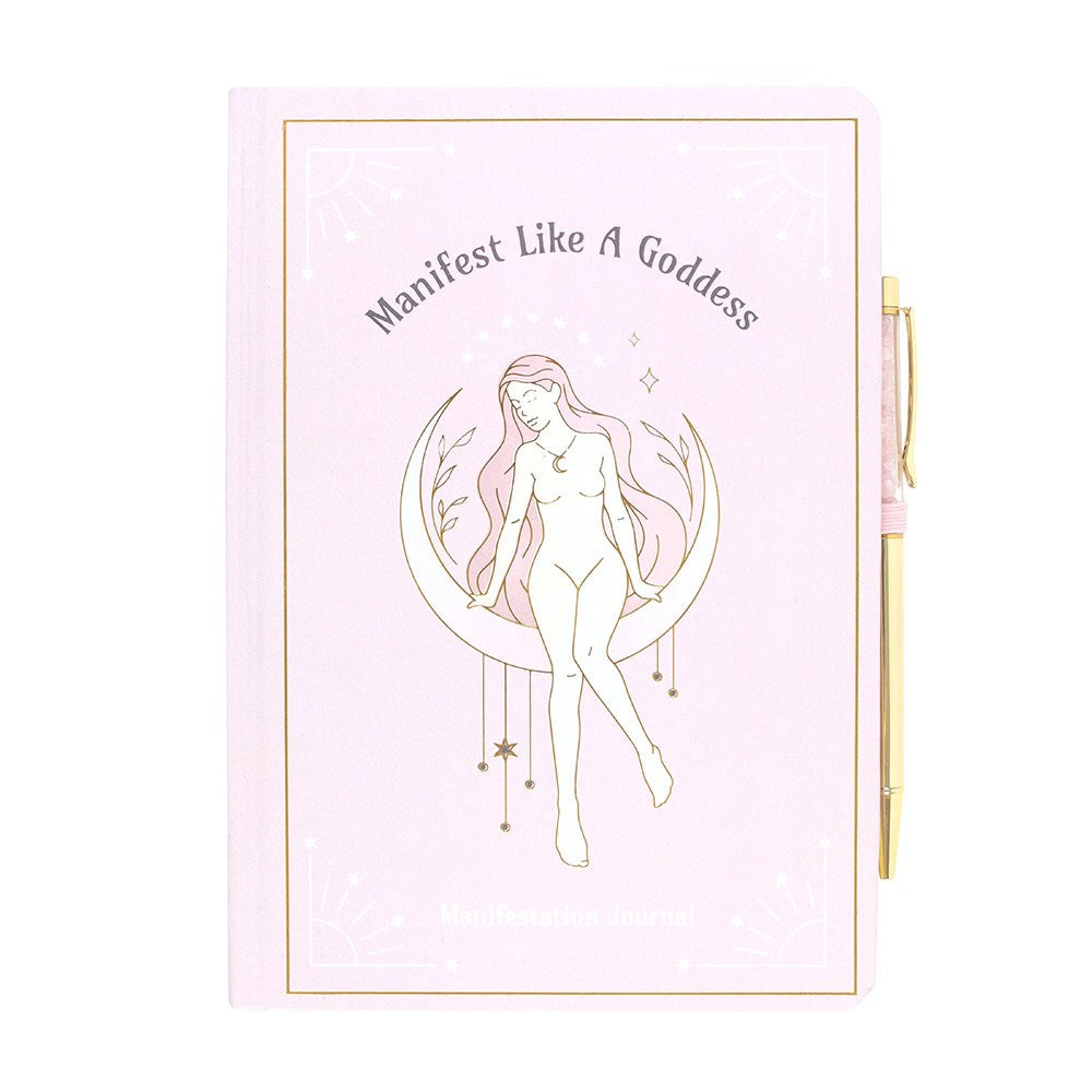 Goddess Energy A5 Manifestation Journal and Rose Quartz Pen