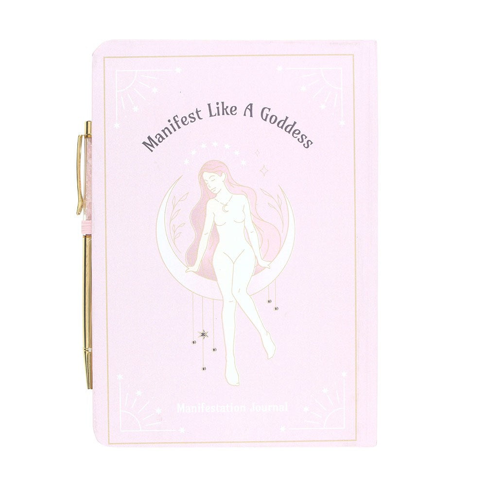 Goddess Energy A5 Manifestation Journal and Rose Quartz Pen