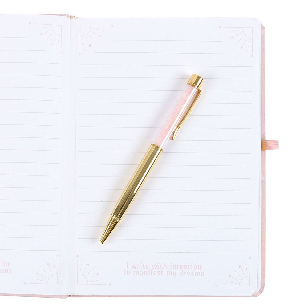 Goddess Energy A5 Manifestation Journal and Rose Quartz Pen