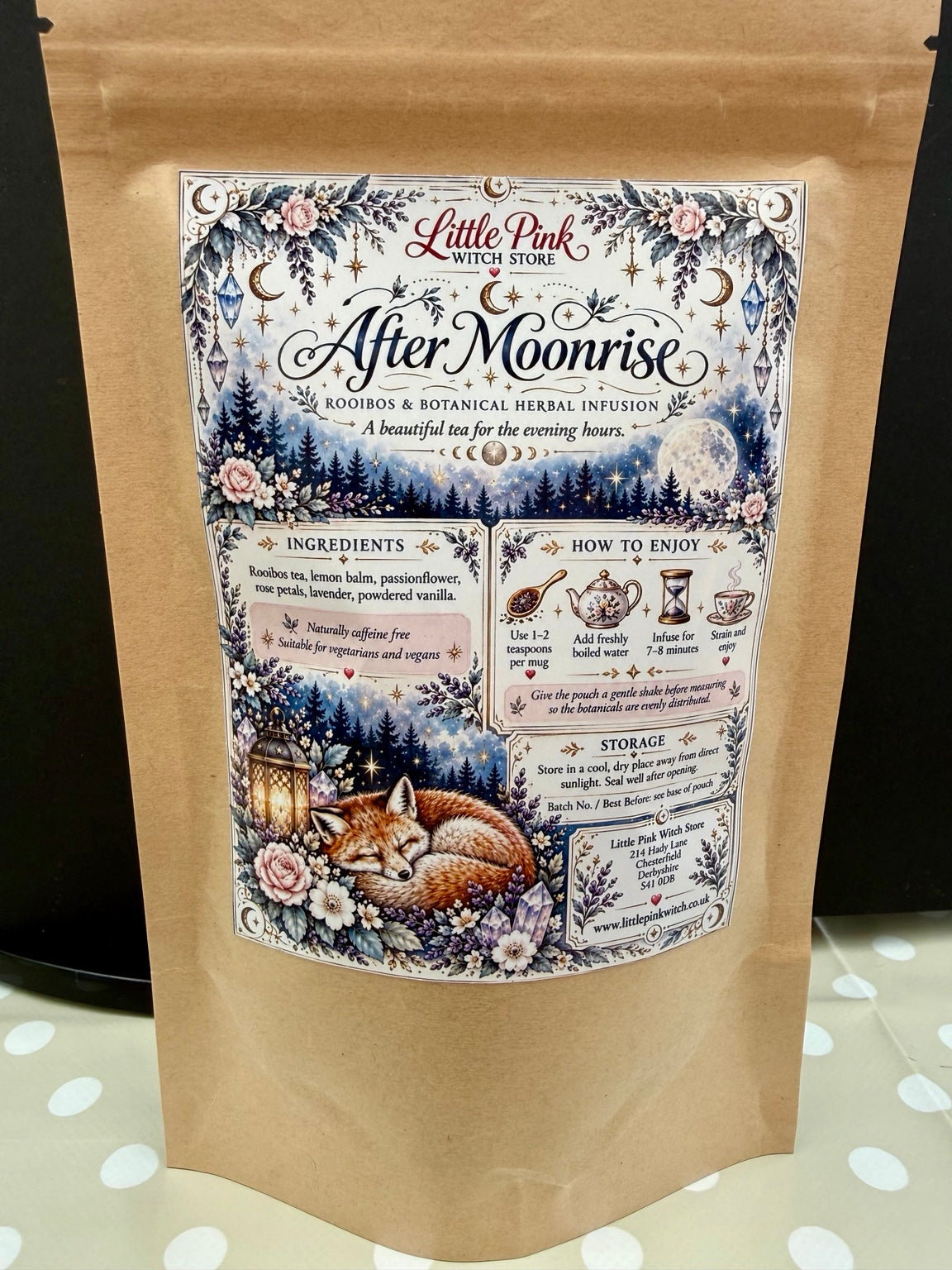 After Moonrise tea ingredients label