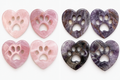 Crystal Paw Heart - Choose Your Stone
