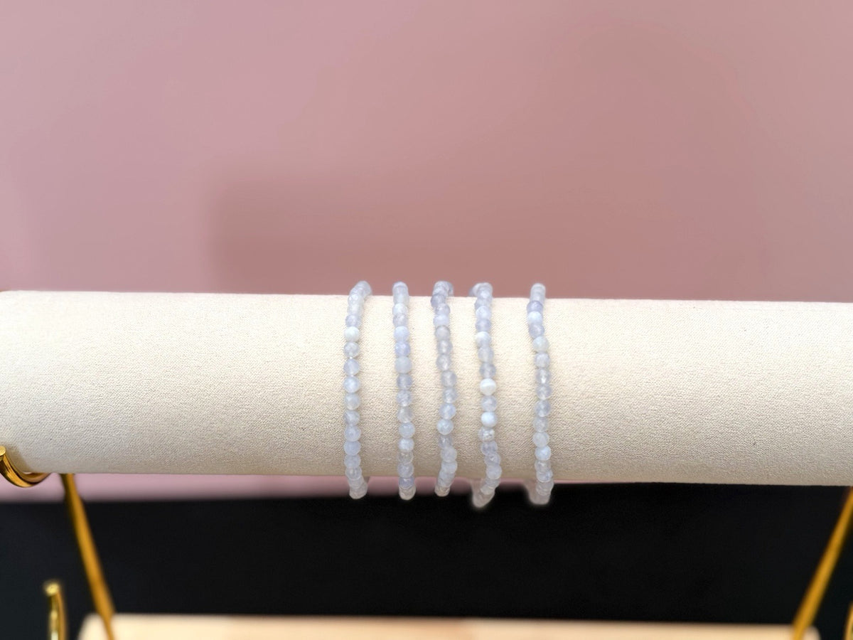 Blue Lace Agate 4mm faceted bracelet - photo 3