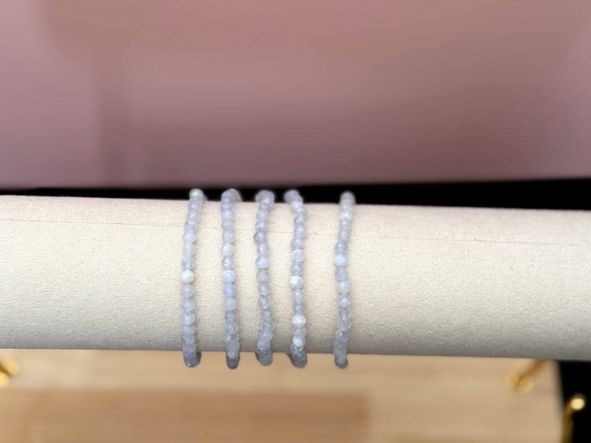 Blue Lace Agate 4mm faceted bracelet - photo 5