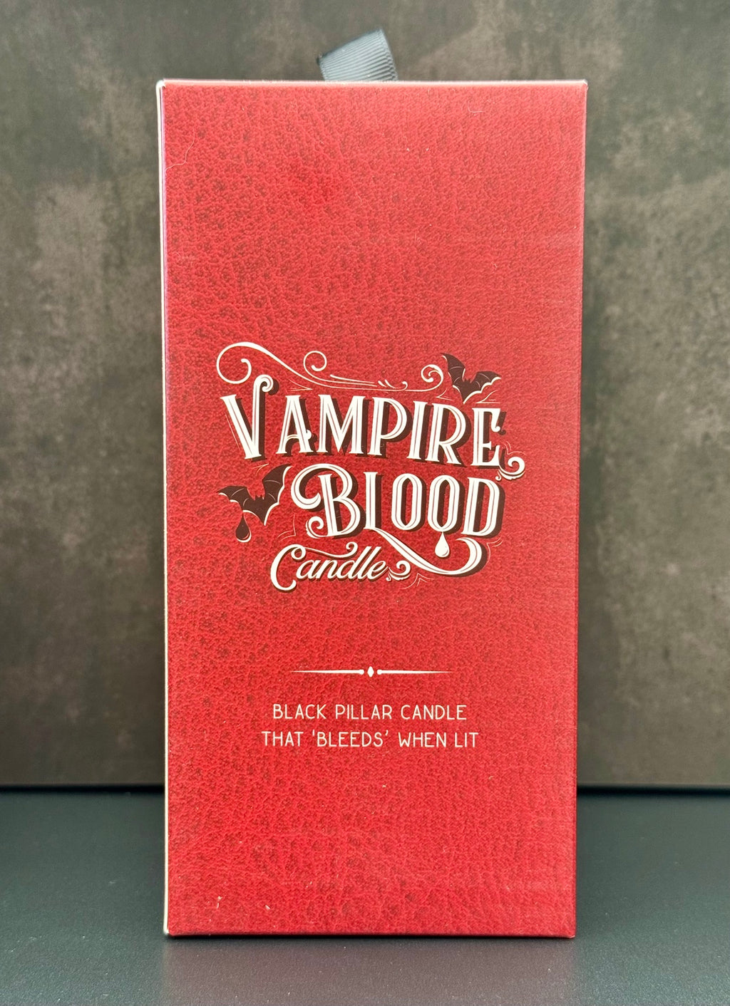 Boxed Vampire Blood pillar candle