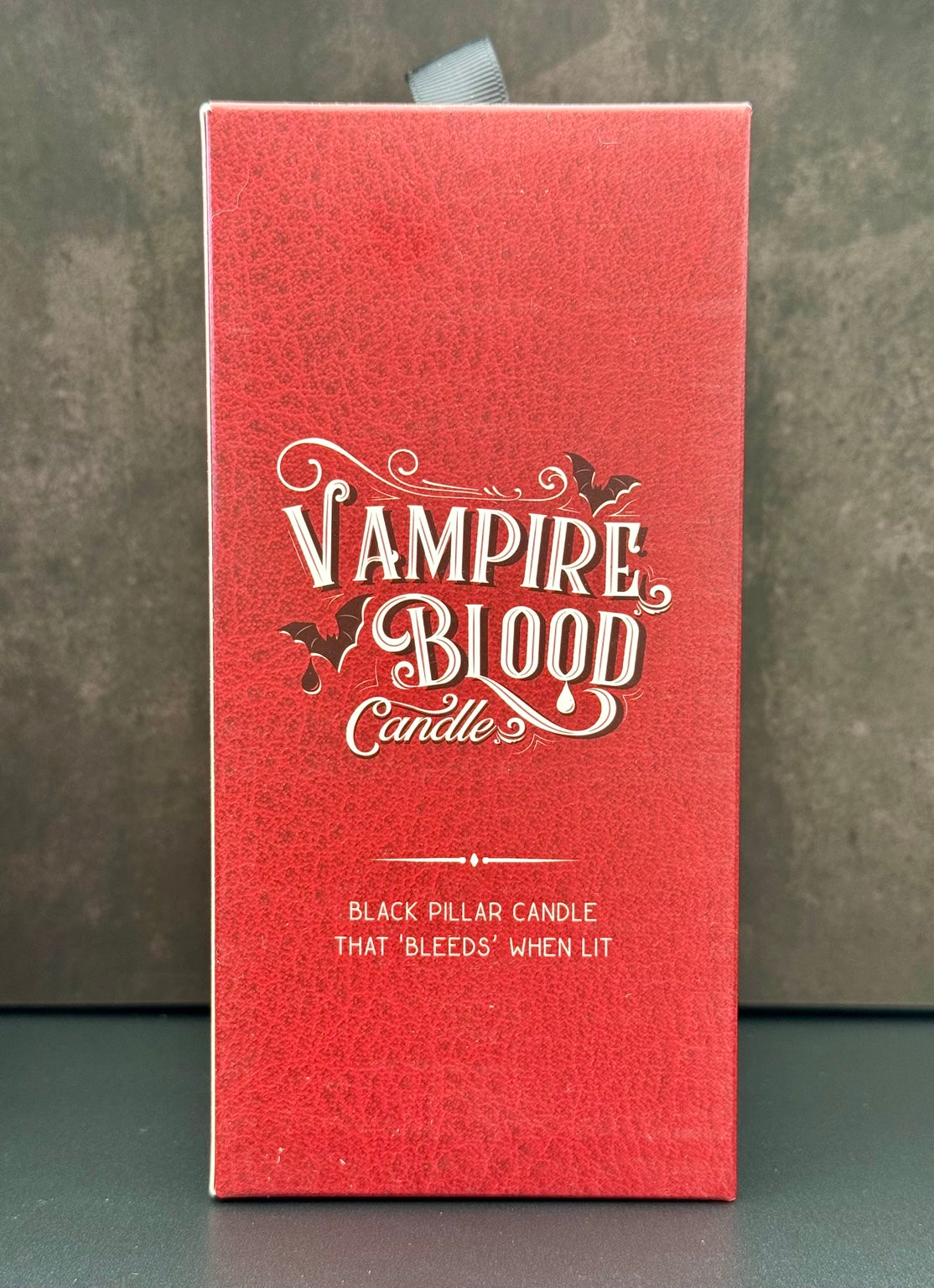 Boxed Vampire Blood pillar candle