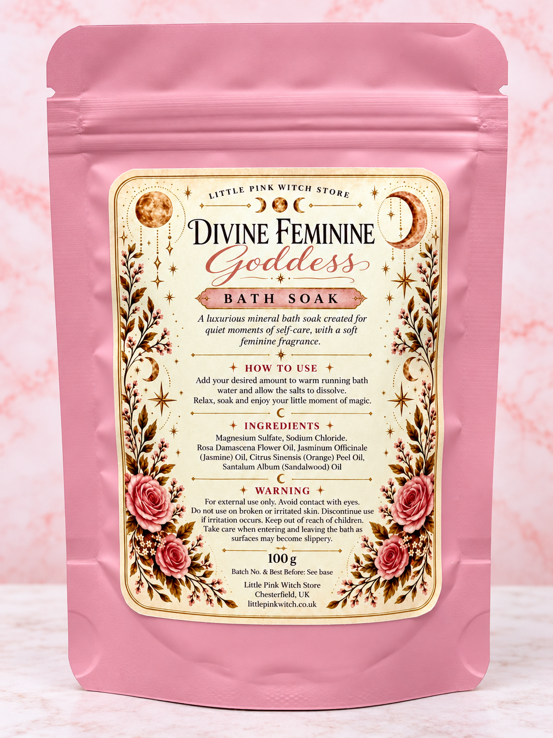 Divine Feminine Goddess bath soak information