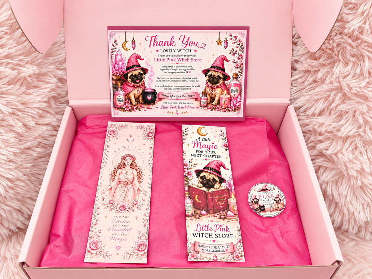 Little Pink Witch Store Divine Feminine gift presentation