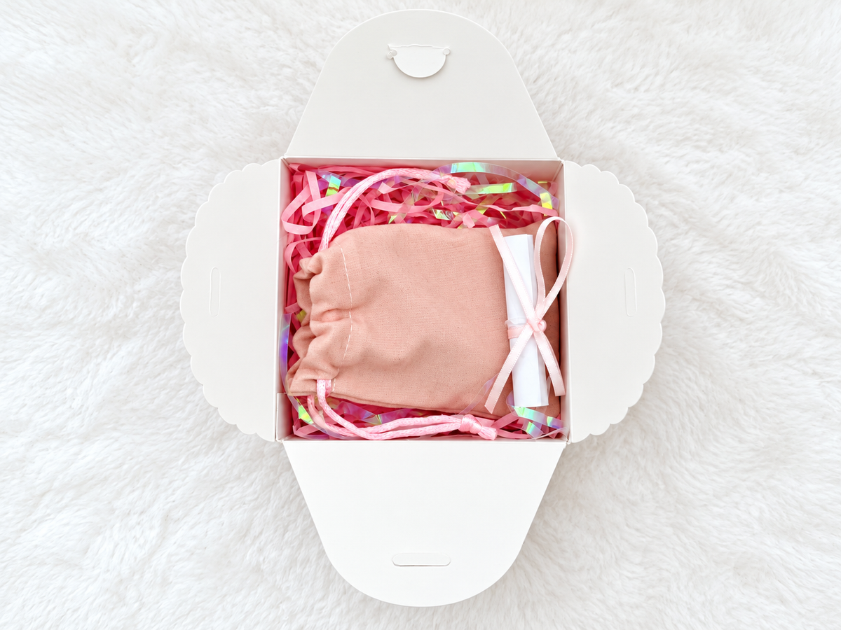 Fairy Kisses & Cloud Wishes open gift box with pouch and scroll