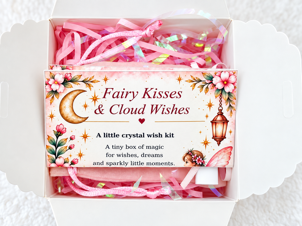 Fairy Kisses & Cloud Wishes wish kit presented in its open box