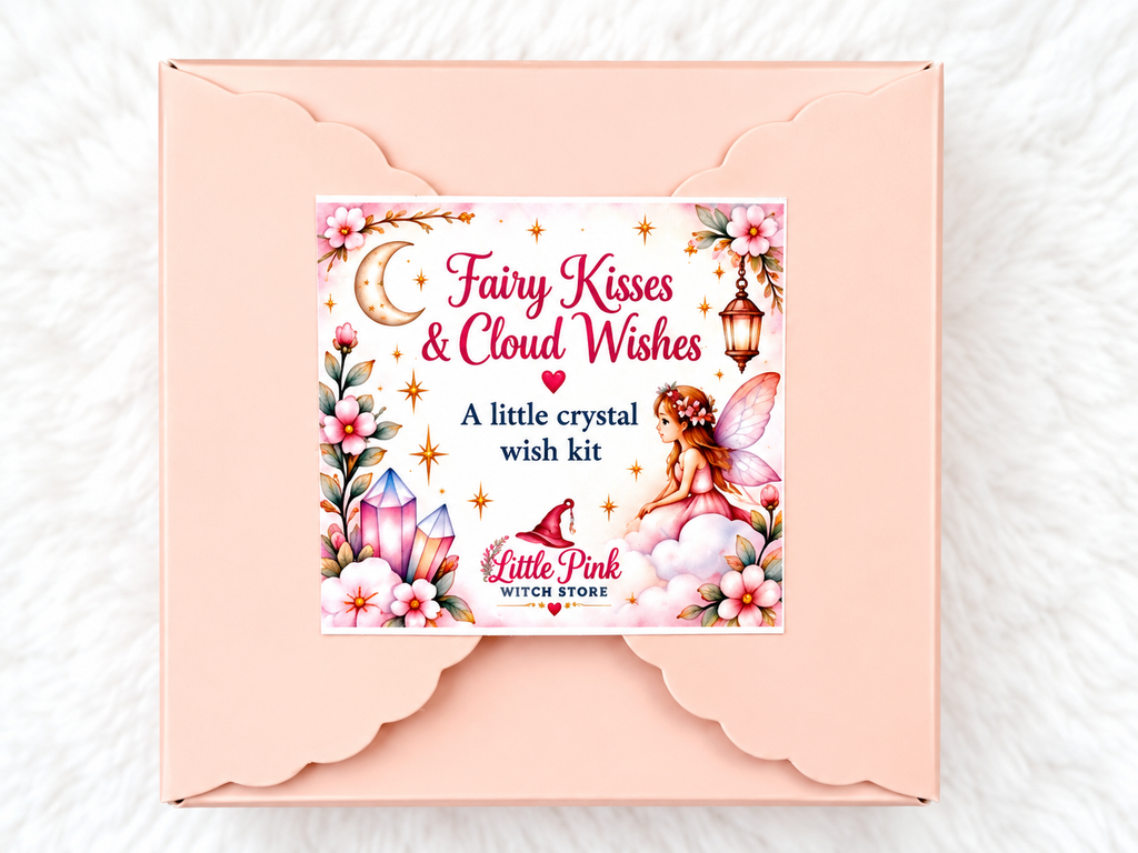 Closed Fairy Kisses & Cloud Wishes peach gift box