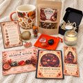 Hearth Witch bundle with tea, mug, crystals, spell jar, candle and ritual cards