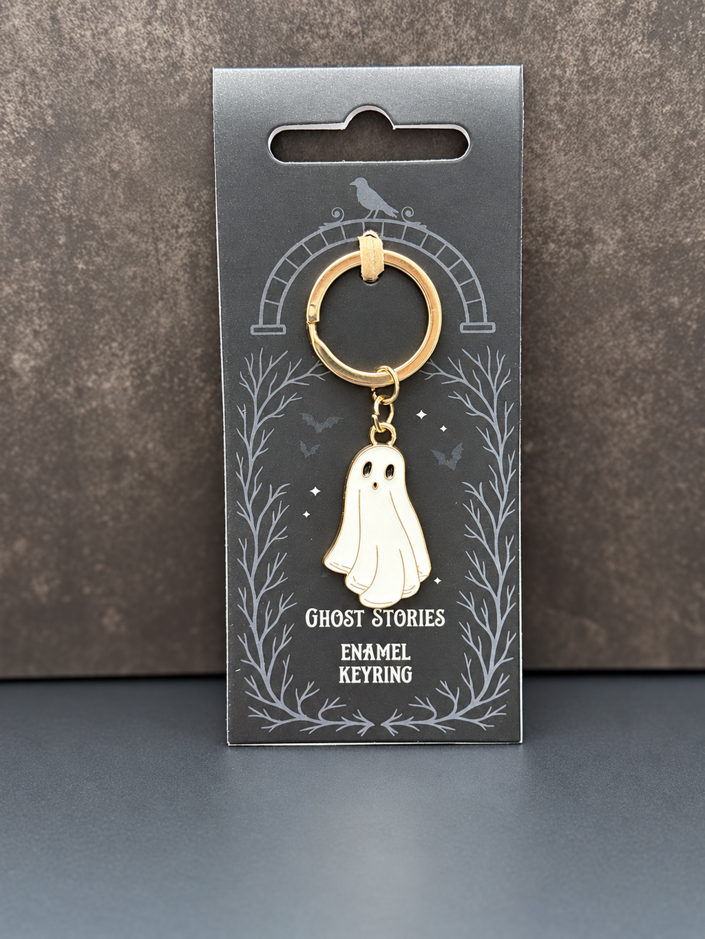Ghost Stories enamel ghost keyring
