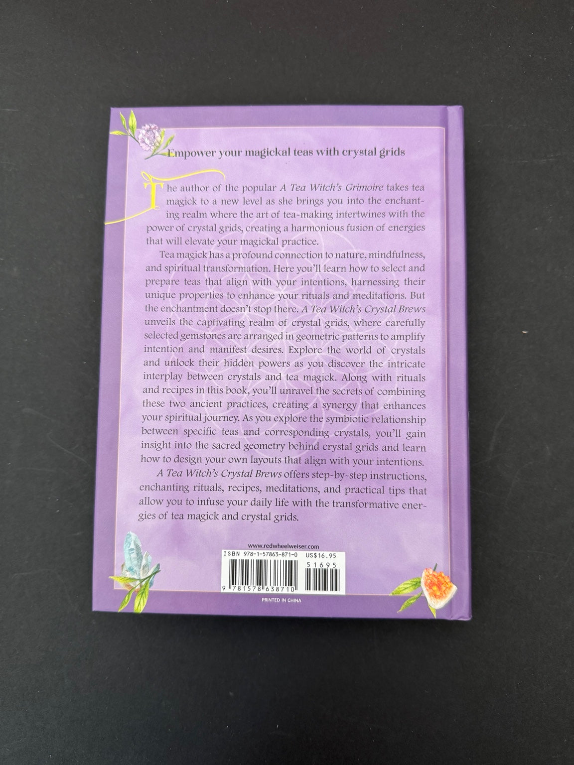 Back cover of A Tea Witch’s Crystal Brews — S. M. Harlow