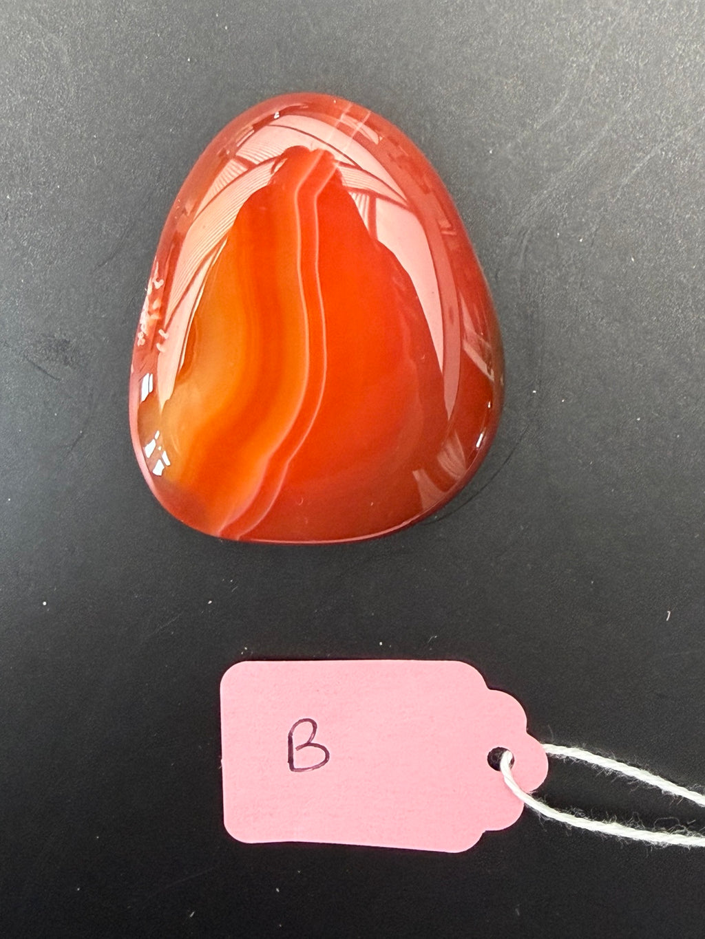 Banded Carnelian worry stone B – exact stone available