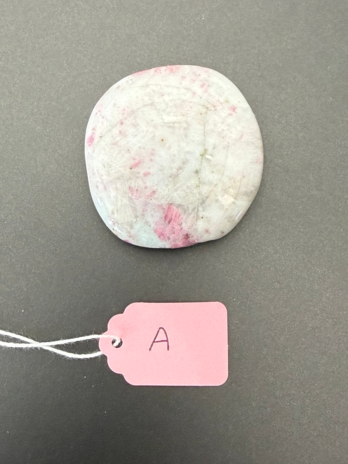 Pink Tourmaline worry stone A – exact stone available