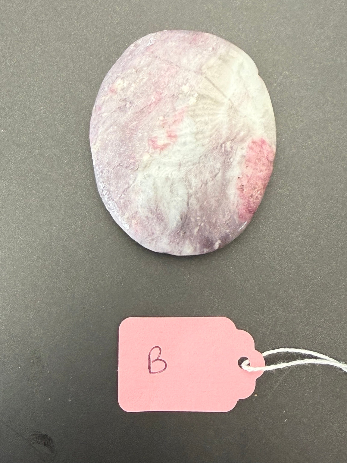 Pink Tourmaline worry stone B – exact stone available