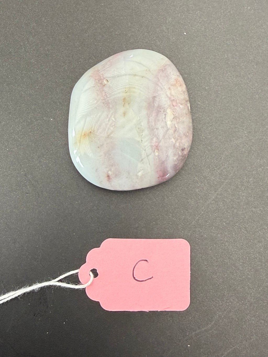 Pink Tourmaline worry stone C – exact stone available