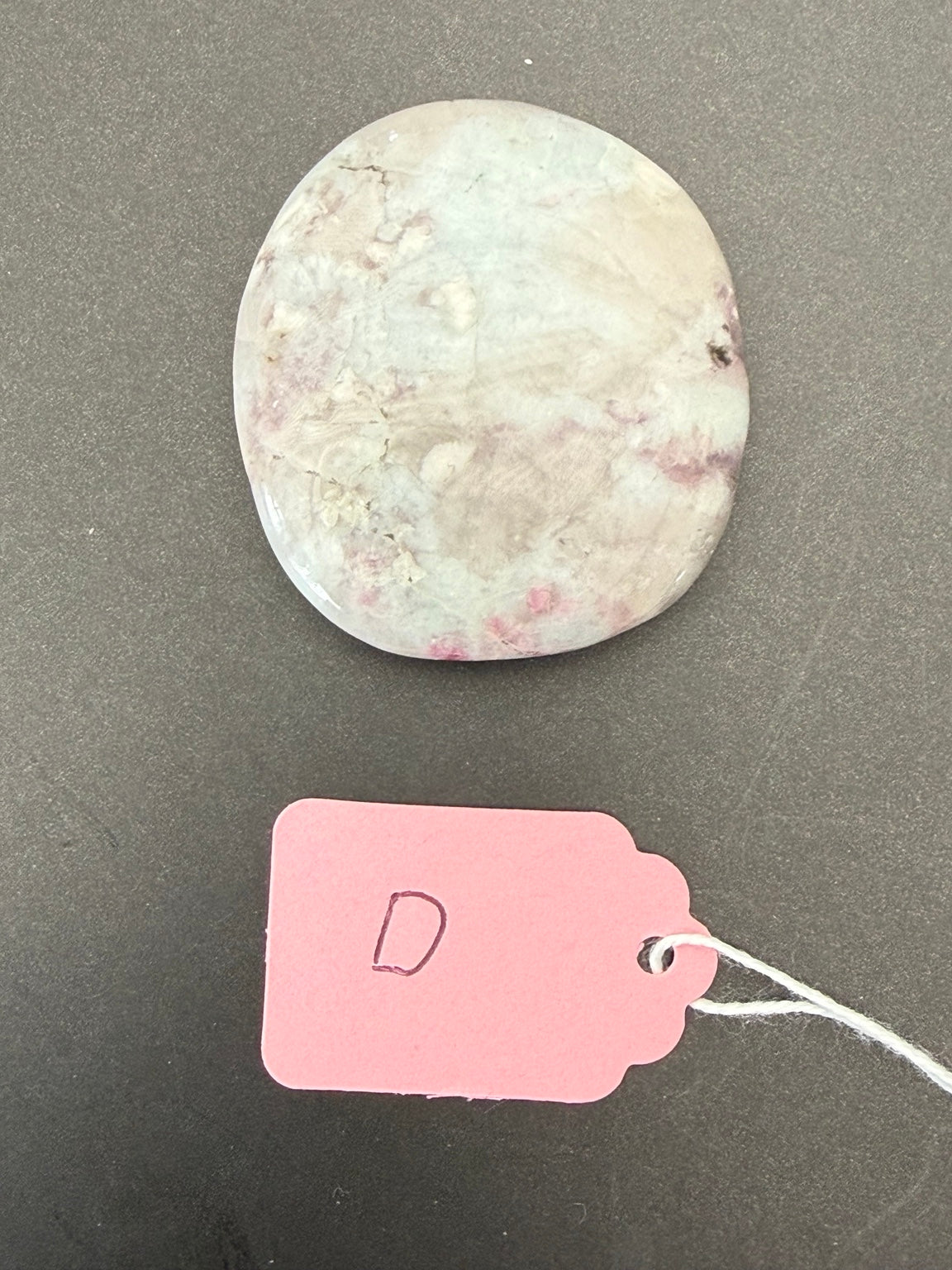 Pink Tourmaline worry stone D – exact stone available