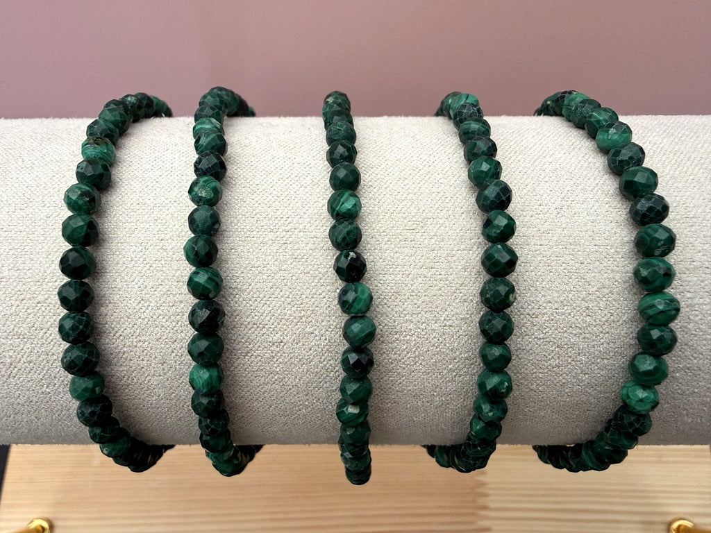 Malachite 4mm faceted bracelet - photo 2