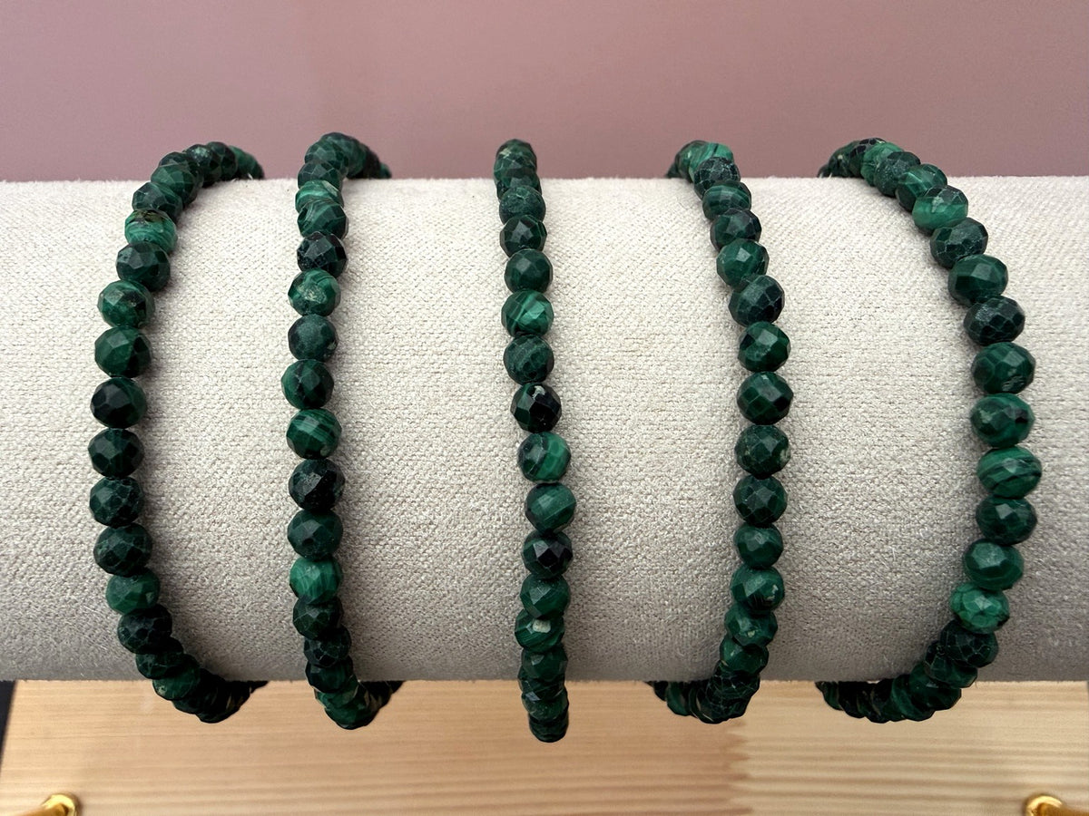 Malachite 4mm faceted bracelet - photo 2