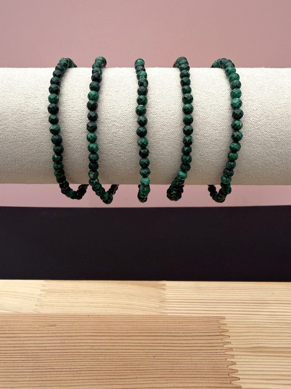 Malachite 4mm faceted bracelet - photo 3