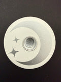 Mystical Moon Spell Candle Holder – Silver Moon & Stars