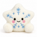 Aurora Palm Pals Glisten Snowflake plush on bright white background