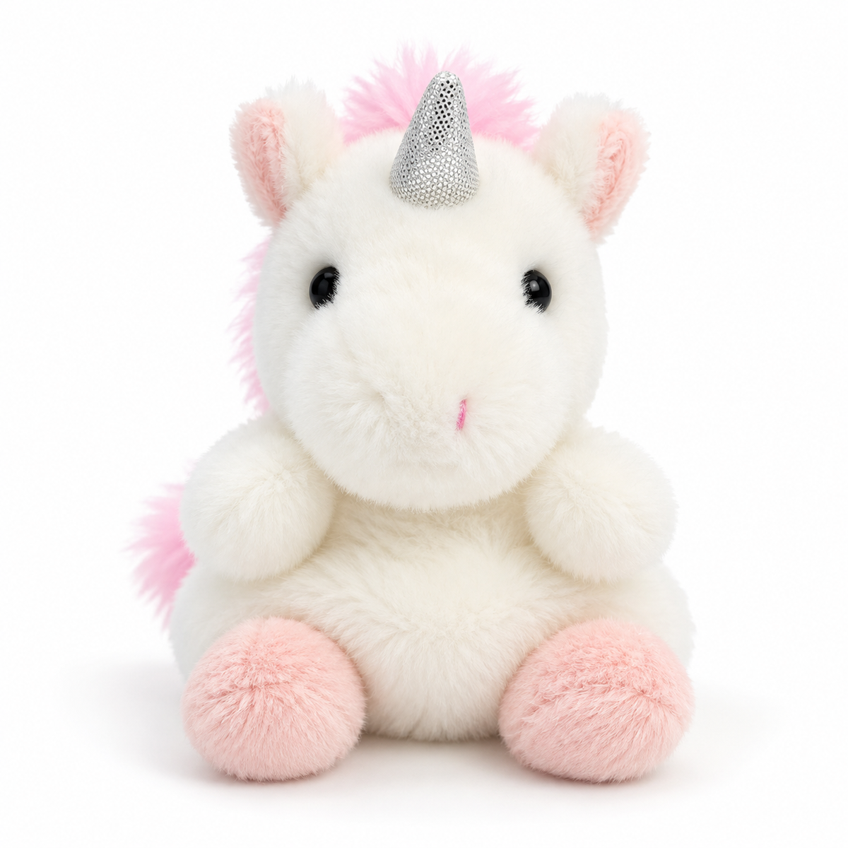 Aurora Palm Pals Sassy Unicorn plush on bright white background