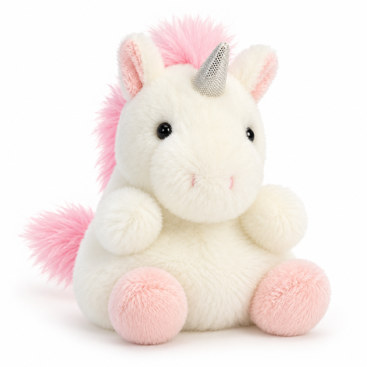 Aurora Palm Pals Sassy Unicorn plush alternate view on bright white background